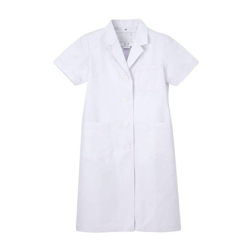 男子シングル診察衣　半袖 EP-132　S　ホワイト  1個（ご注文単位1個）【直送品】