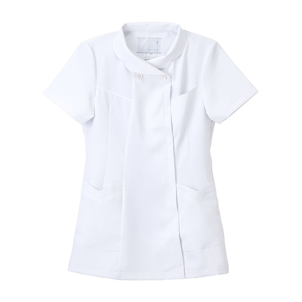 ナースジャケット チュニック FY-4582 LL ホワイト 1個(ご注文単位1個)【直送品】