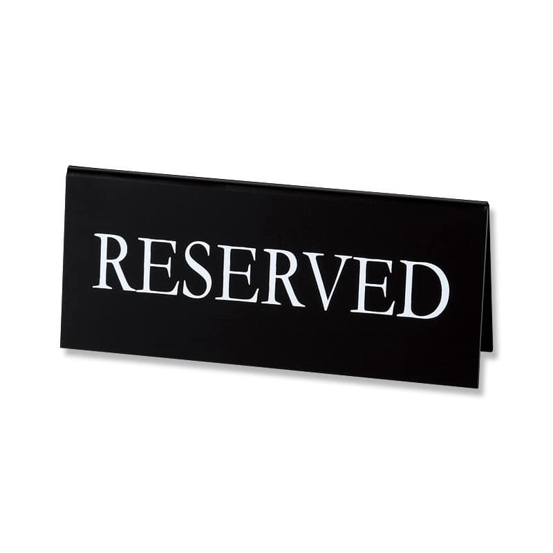 えいむ テーブルサイン A型予約席 黒 RY-16 1個(ご注文単位1個)【直送品】