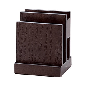 えいむ MDF ナフキン&ブック立て ブラウン NT-49 1個（ご注文単位1個）【直送品】