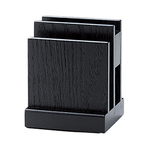 えいむ MDF ナフキン&ブック立て ブラック NT-49 1個（ご注文単位1個）【直送品】