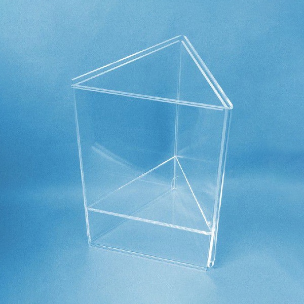 えいむ 三角メニューブック 二重構造 底あり クリア NS-108 1個(ご注文単位1個)【直送品】