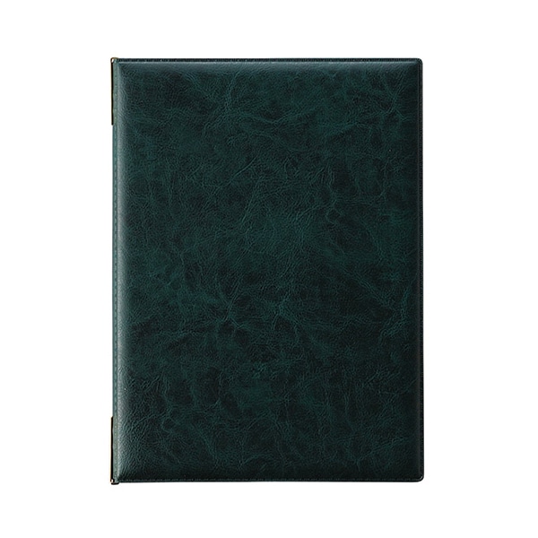 えいむ レザータッチメニューブック B5 中 グリーン LB-402 1個（ご注文単位1個）【直送品】