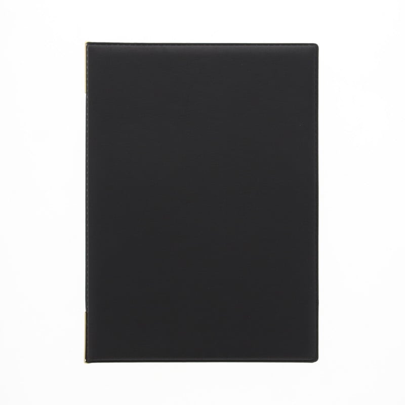 えいむ レザータッチメニューブック B5 中 ブラック LB-402 1個（ご注文単位1個）【直送品】