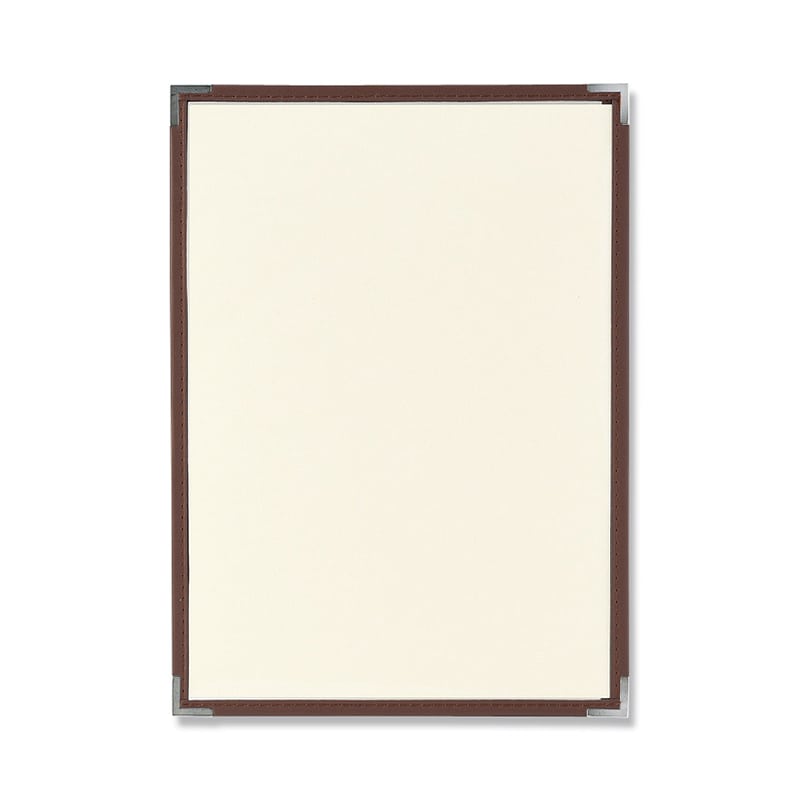 えいむ クリアテーピングメニューブック B5 2ページ 茶 LTB-52 1冊（ご注文単位1冊）【直送品】