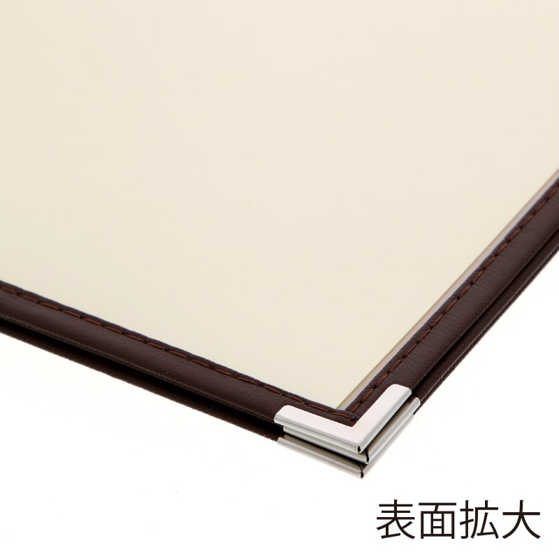 えいむ クリアテーピングメニューブック A4 6ページ 茶 LTA-46 1個（ご注文単位1個）【直送品】