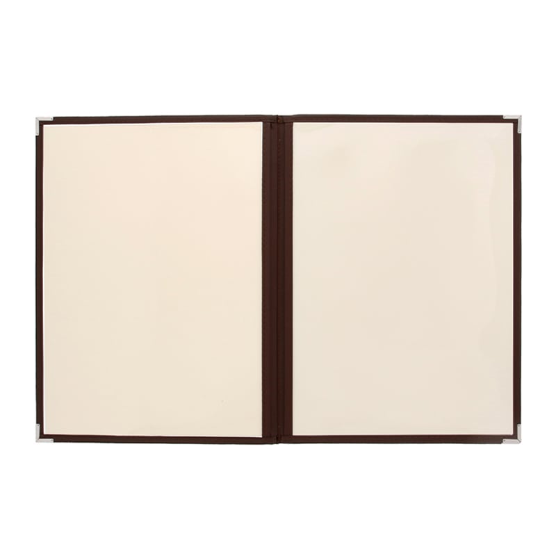 えいむ クリアテーピングメニューブック A4 6ページ 茶 LTA-46 1個（ご注文単位1個）【直送品】