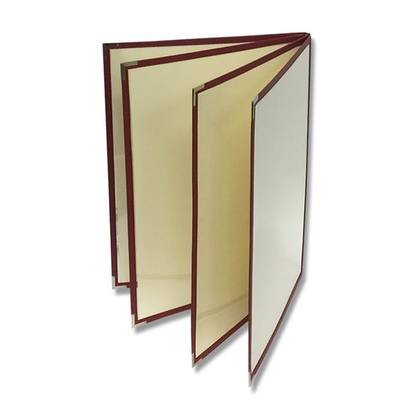 えいむ クリアテーピングメニューブック A4 8ページ エンジ LTA-48 1個（ご注文単位1個）【直送品】