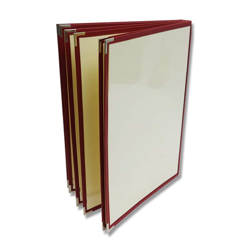 えいむ クリアテーピングメニューブック A4 12ページ エンジ LTA-412 1個（ご注文単位1個）【直送品】