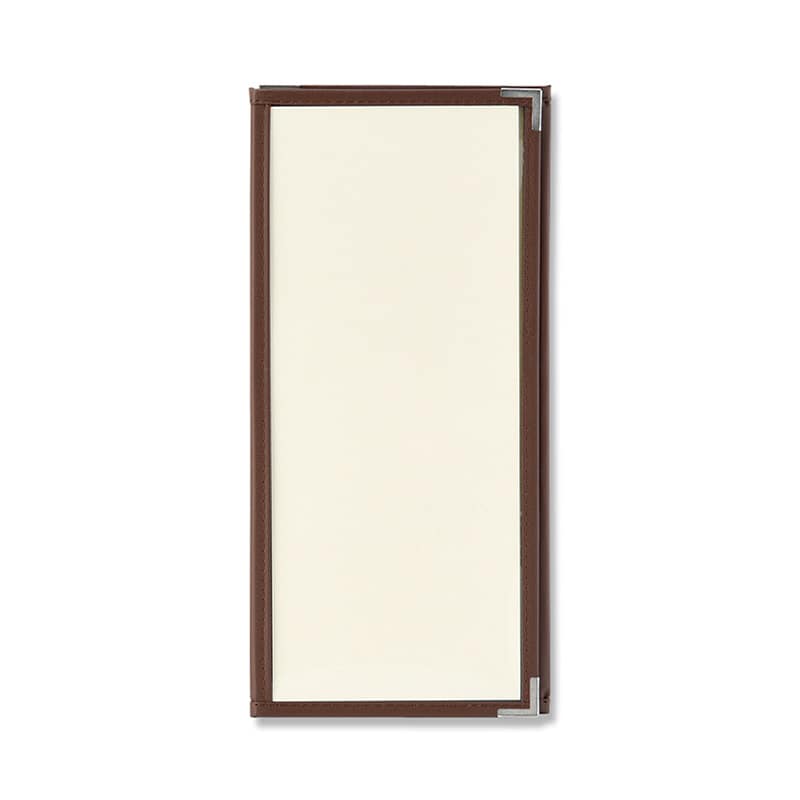 えいむ クリアテーピングメニューブック タテ小 6ページ 茶 LTC-6S 1冊（ご注文単位1冊）【直送品】