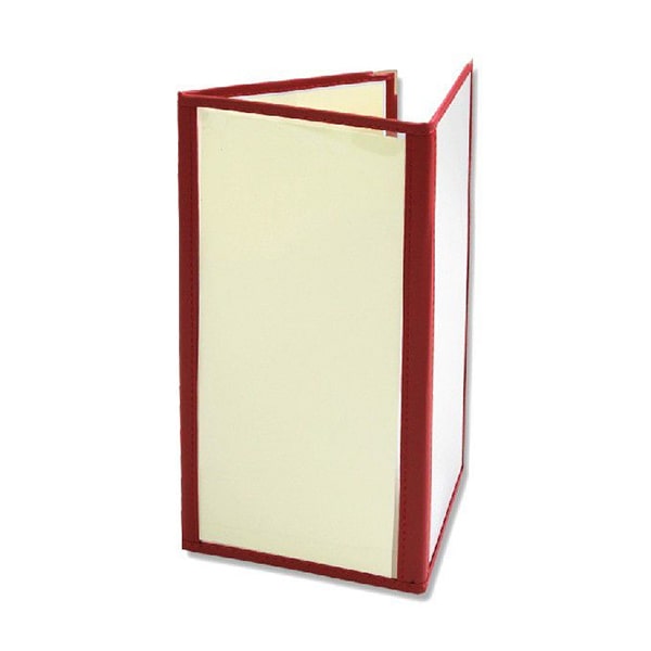 えいむ クリアテーピングメニューブック タテ小 6ページ エンジ LTC-6S 1冊（ご注文単位1冊）【直送品】