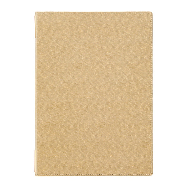 えいむ 高級ソフト合皮メニューブック ピンホールタイプ 大 A4 ライトブラウン LB-801 1個（ご注文単位1個）【直送品】