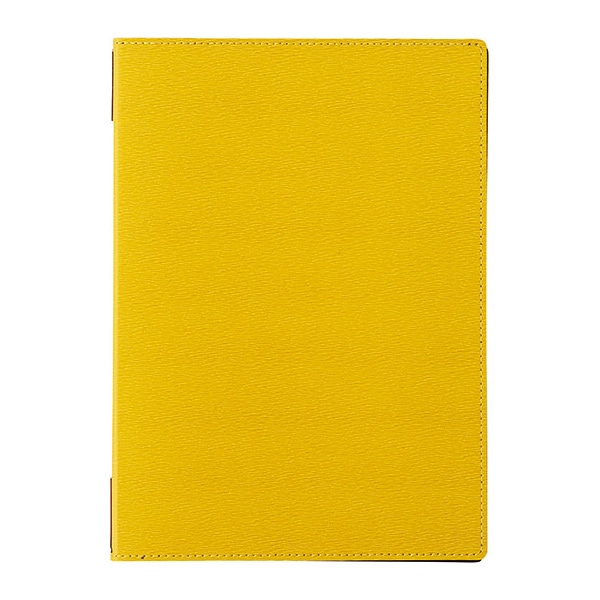 えいむ 高級ソフト合皮メニューブック ピンホールタイプ 大 A4 イエロー LB-801 1個（ご注文単位1個）【直送品】