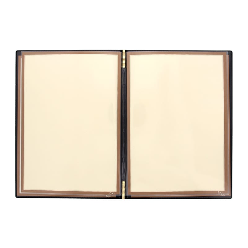 えいむ リザード・ソフトメニューブック 大 A4 ブラック BB-501 1冊（ご注文単位1冊）【直送品】