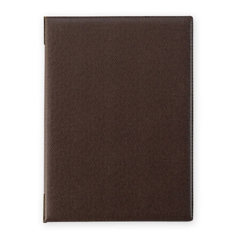 えいむ リザード・ソフトメニューブック 大 A4 ブラウン BB-501 1冊（ご注文単位1冊）【直送品】