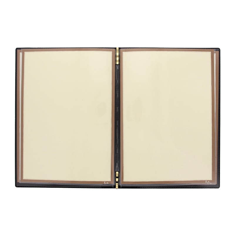 えいむ リザード・ソフトメニューブック 大 A4 ブラウン BB-501 1冊(ご注文単位1冊)【直送品】