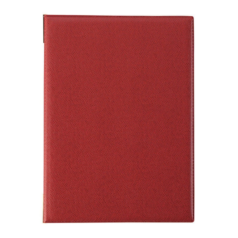 えいむ リザード・ソフトメニューブック 大 A4 レッド BB-501 1冊（ご注文単位1冊）【直送品】