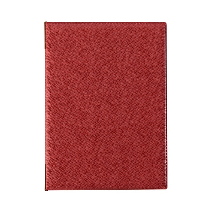 えいむ リザード・ソフトメニューブック 中 B5 レッド BB-502 1冊（ご注文単位1冊）【直送品】