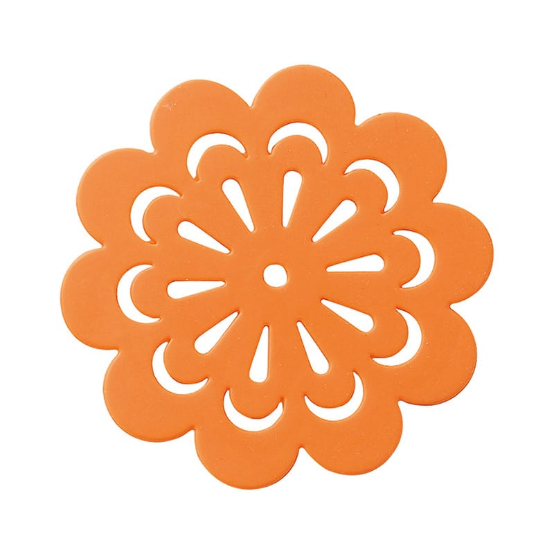 えいむ シリコンフラワーコースター 花型 オレンジ 10枚入 GM-38 1束（ご注文単位1束）【直送品】