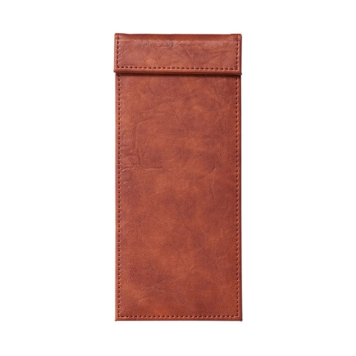 えいむ 合皮マグネット式伝票ばさみ 単式 小 ブラウン BH-305C 1冊（ご注文単位1冊）【直送品】