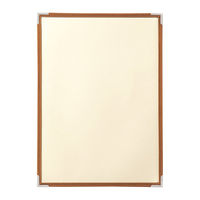 えいむ コットンクリアテーピングメニューブック A4 2ページ ライトブラウン CTA-42 1冊（ご注文単位1冊）【直送品】