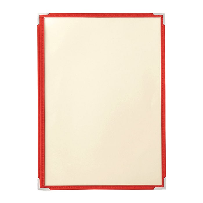 えいむ コットンクリアテーピングメニューブック A4 2ページ レッド CTA-42 1冊（ご注文単位1冊）【直送品】