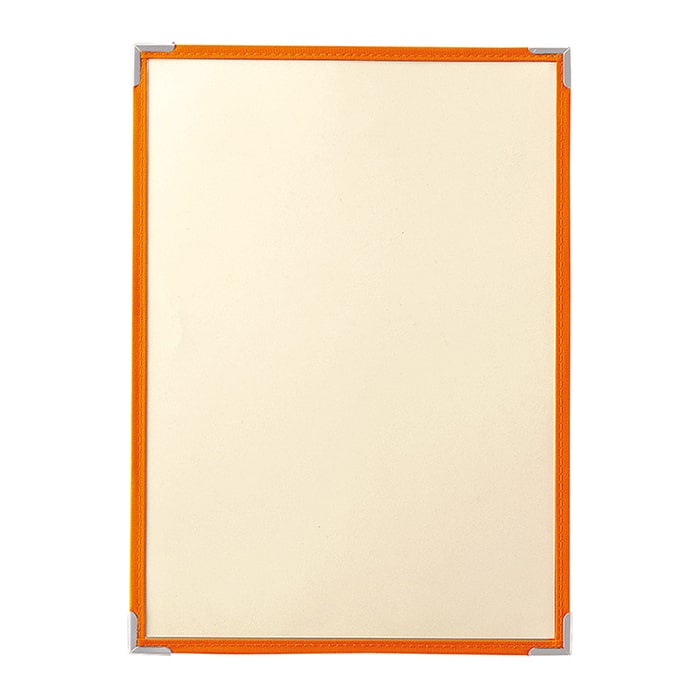 えいむ コットンクリアテーピングメニューブック A4 2ページ オレンジ CTA-42 1冊（ご注文単位1冊）【直送品】