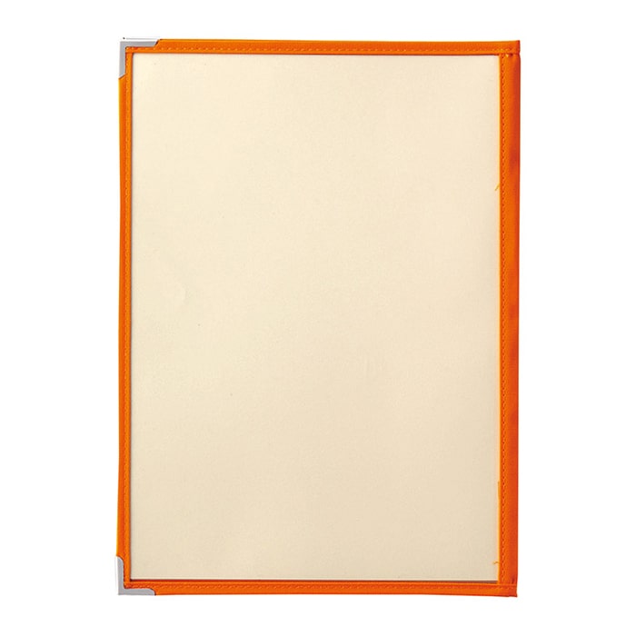 えいむ コットンクリアテーピングメニューブック A4 4ページ オレンジ CTA-44 1冊（ご注文単位1冊）【直送品】