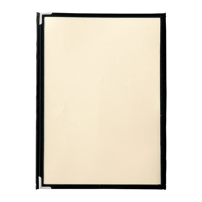 えいむ コットンクリアテーピングメニューブック A4 6ページ ブラック CTA-46 1冊（ご注文単位1冊）【直送品】