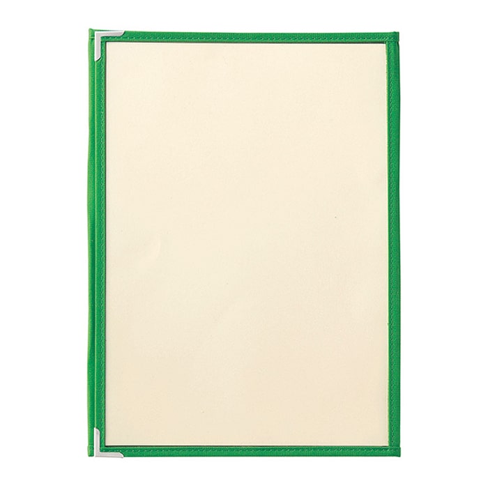 えいむ コットンクリアテーピングメニューブック A4 6ページ ライトグリーン CTA-46 1冊（ご注文単位1冊）【直送品】