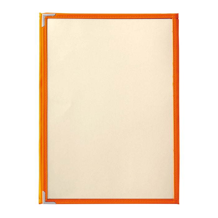 えいむ コットンクリアテーピングメニューブック A4 6ページ オレンジ CTA-46 1冊（ご注文単位1冊）【直送品】