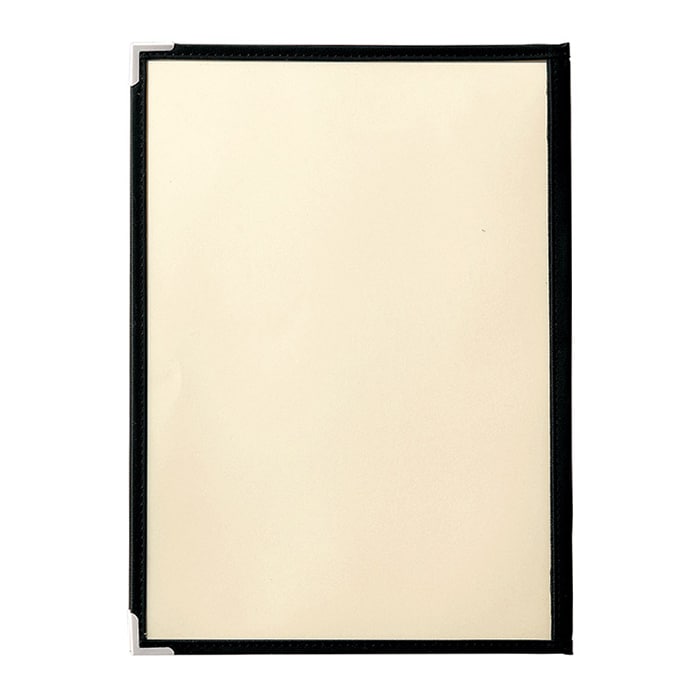 えいむ コットンクリアテーピングメニューブック A4 8ページ ブラック CTA-48 1冊（ご注文単位1冊）【直送品】