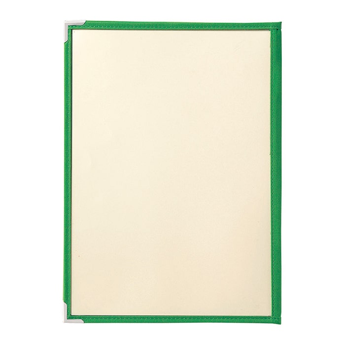 えいむ コットンクリアテーピングメニューブック A4 8ページ ライトグリーン CTA-48 1冊（ご注文単位1冊）【直送品】