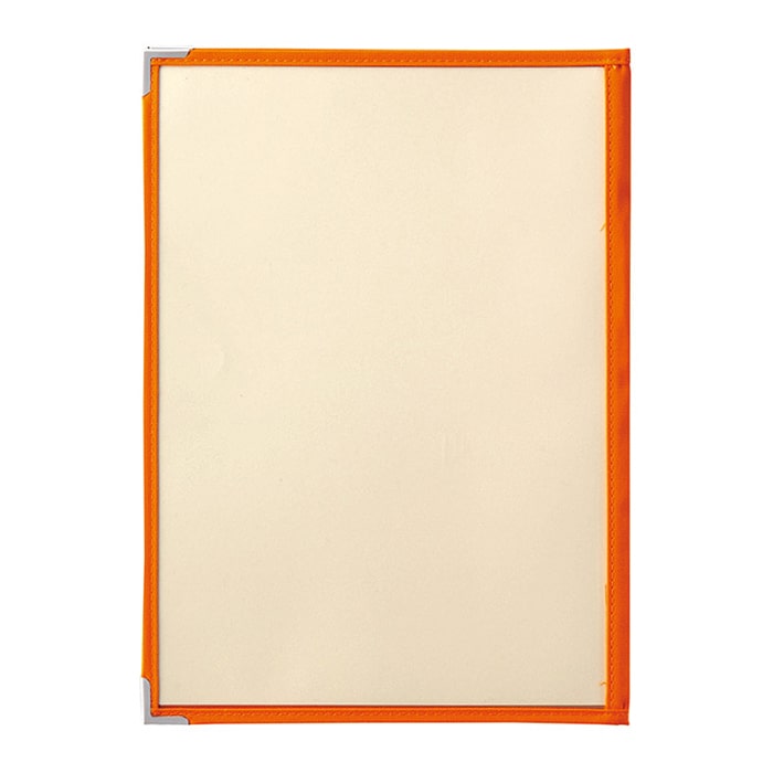 えいむ コットンクリアテーピングメニューブック A4 8ページ オレンジ CTA-48 1冊（ご注文単位1冊）【直送品】