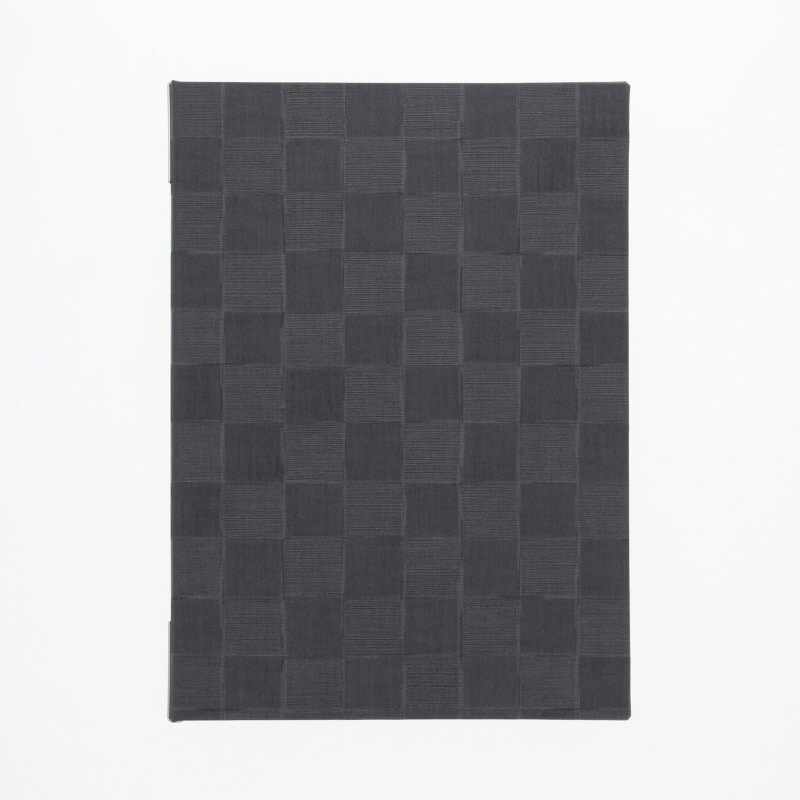 えいむ チェック柄メニューブック 中 B5 グレイブラック MB-302 1冊(ご注文単位1冊)【直送品】