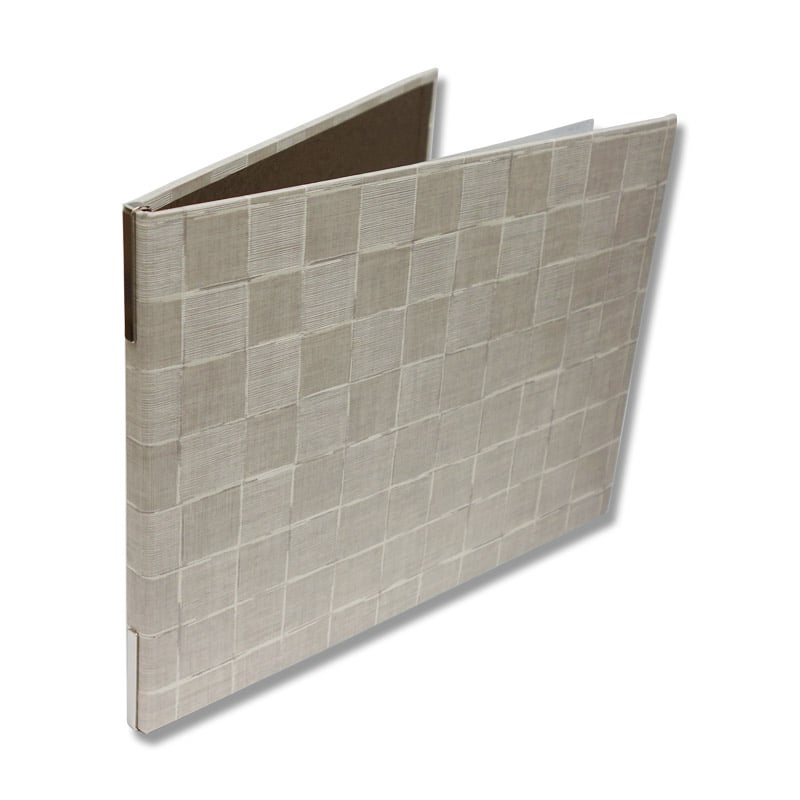 えいむ チェック柄メニューブック ヨコ 中 B5 アイボリー MB-307 1個（ご注文単位1個）【直送品】