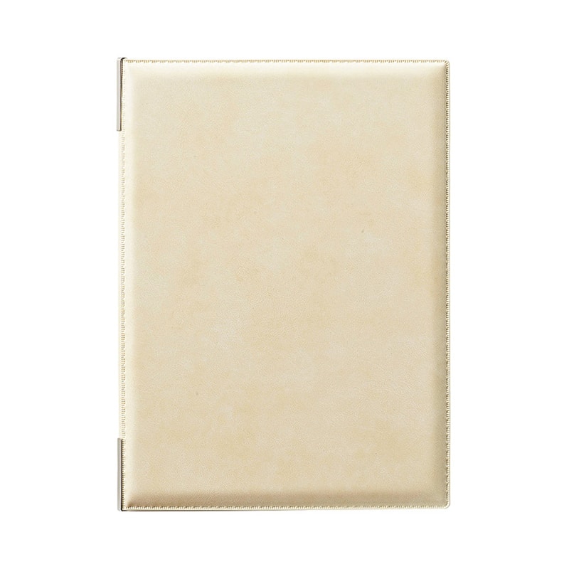 えいむ マーブルスマートメニューブック 中 B5 アイボリー BB-412 1冊（ご注文単位1冊）【直送品】