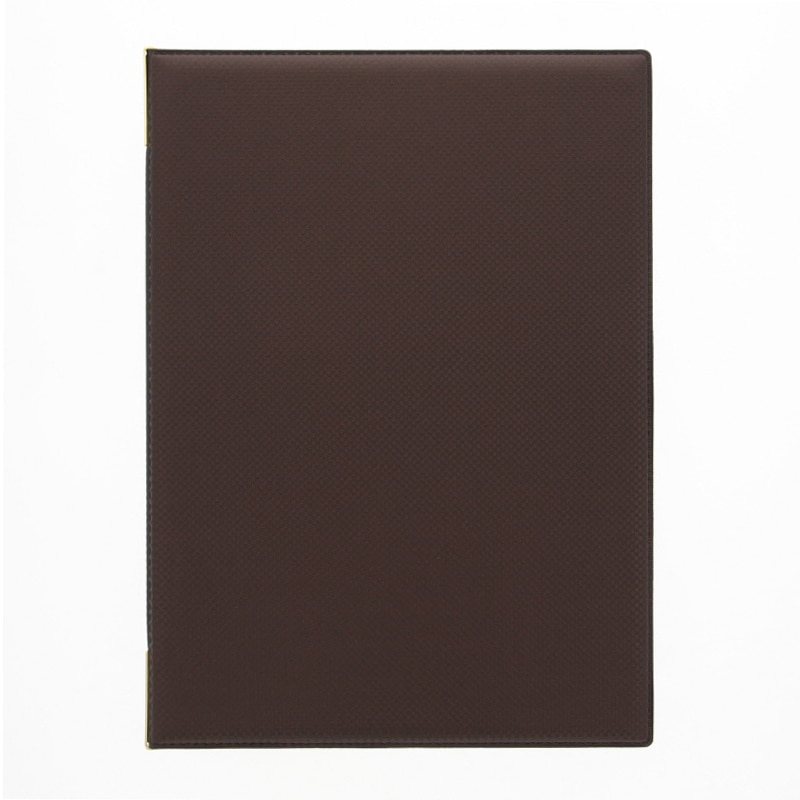 えいむ カーボンタイプメニューブック 大 A4 ブラウン LB-931 1冊（ご注文単位1冊）【直送品】