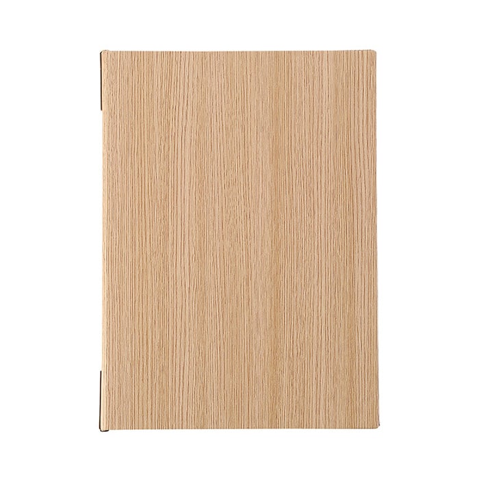 えいむ オーク板柾目メニューブック ピンタイプ 中 B5 ナチュラル MB-702 1個（ご注文単位1個）【直送品】