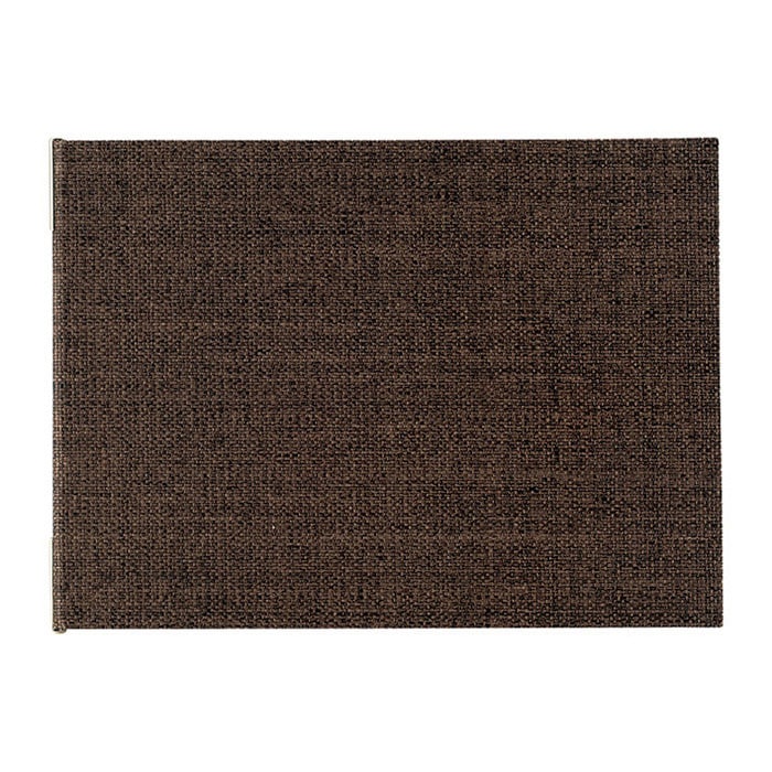 えいむ 麻タイプメニューブック ヨコ型 ピンタイプ 大 A4 こげ茶 PB-366 1冊（ご注文単位1冊）【直送品】