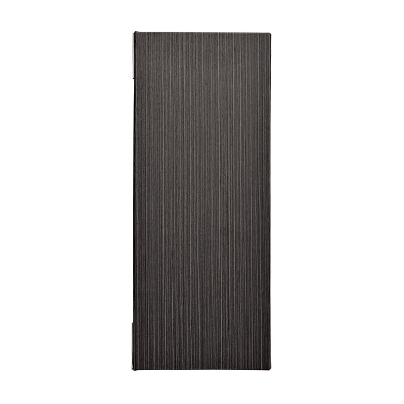 えいむ オーク板柾目メニューブック ピンタイプ A4 1／2 グレイブラック MB-744 1冊（ご注文単位1冊）【直送品】