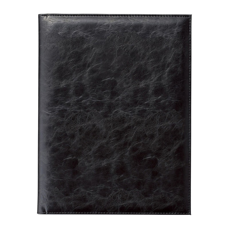 えいむ レザータッチ 内蔵型ピンホールメニューブック A4 ブラック CLB-401K 1冊（ご注文単位1冊）【直送品】