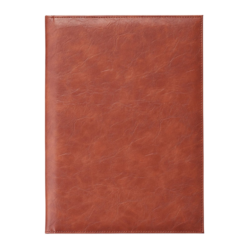 えいむ レザータッチ 内蔵型ピンホールメニューブック A4 ブラウン CLB-401C 1冊（ご注文単位1冊）【直送品】