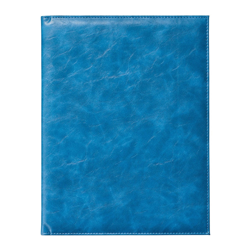 えいむ レザータッチ 内蔵型ピンホールメニューブック A4 ブルー CLB-401A 1冊（ご注文単位1冊）【直送品】