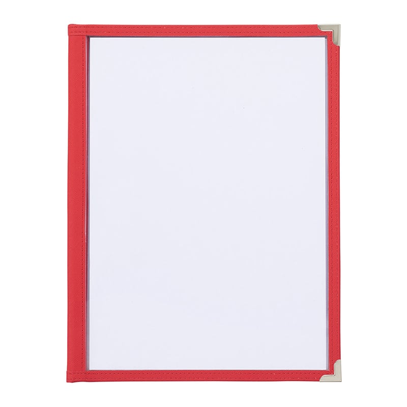 えいむ ハードクリアテーピングメニュー A4 4ページ レッド HTA-44 1冊（ご注文単位1冊）【直送品】