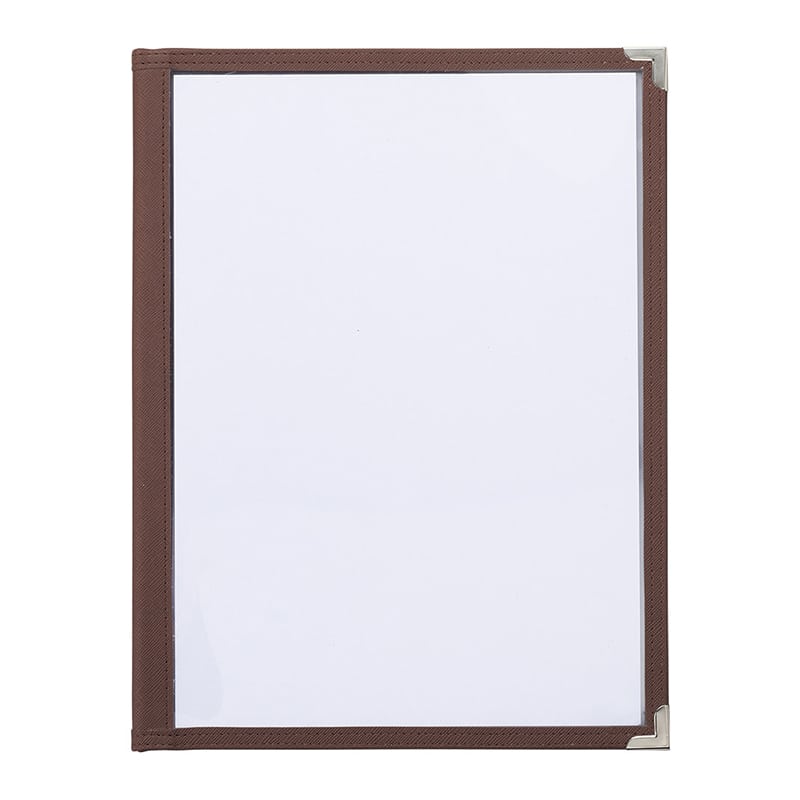 えいむ ハードクリアテーピングメニュー A4 4ページ ブラウン HTA-44 1冊（ご注文単位1冊）【直送品】