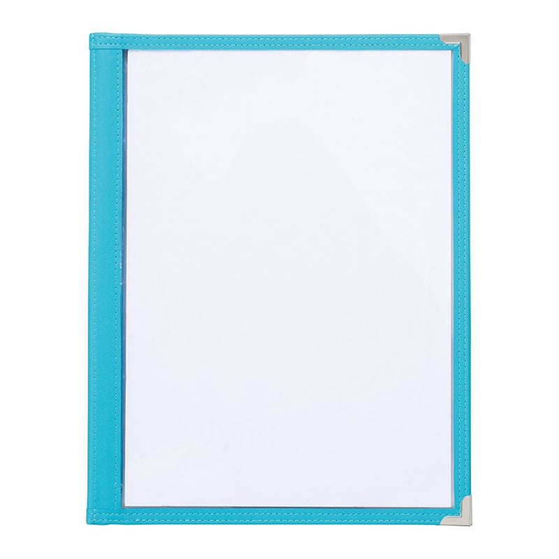 えいむ ハードクリアテーピングメニュー A4 中とじ6ページ スカイブルー HTA-46 1冊(ご注文単位1冊)【直送品】