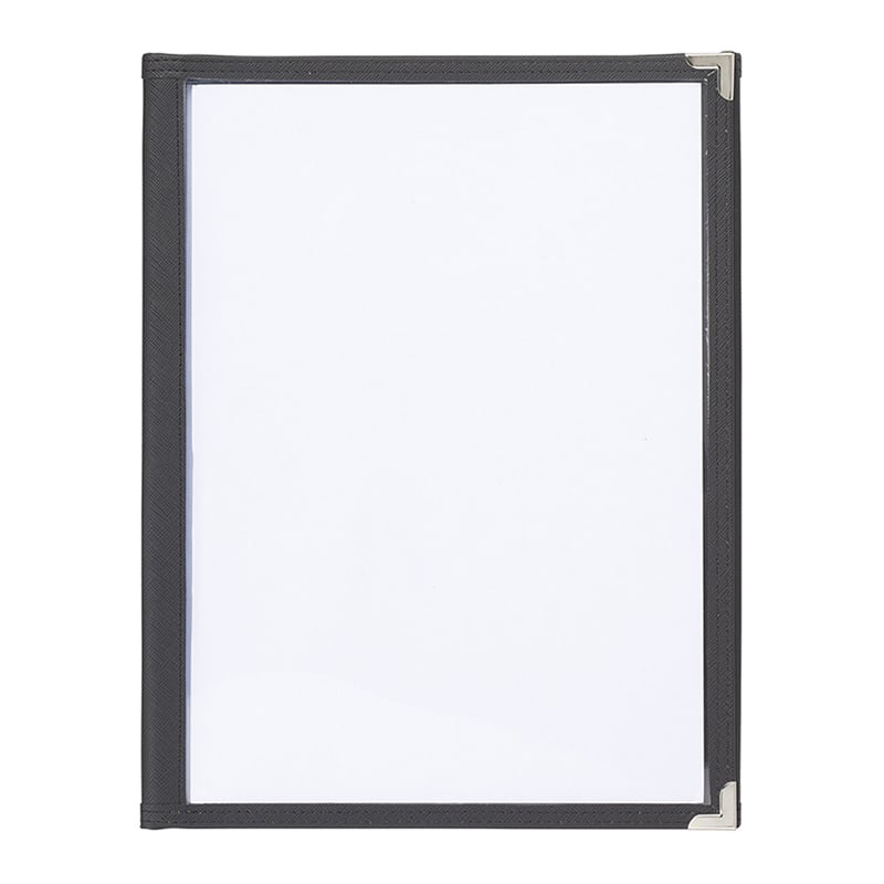 えいむ ハードクリアテーピングメニュー A4 三ツ折6ページ ブラック HTA-46N 1冊（ご注文単位1冊）【直送品】