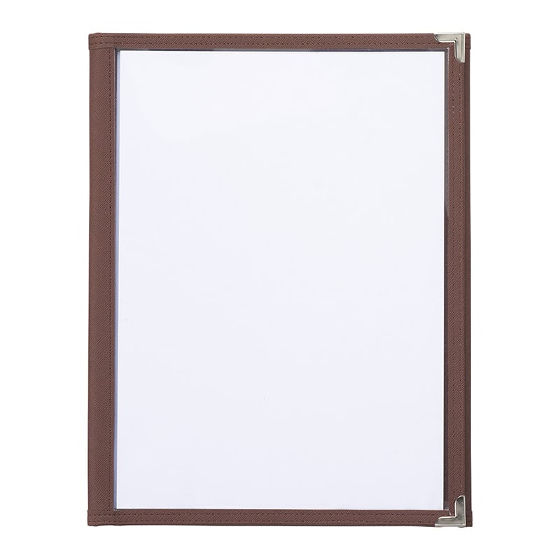 えいむ ハードクリアテーピングメニュー A4 三ツ折6ページ ブラウン HTA-46N 1冊（ご注文単位1冊）【直送品】