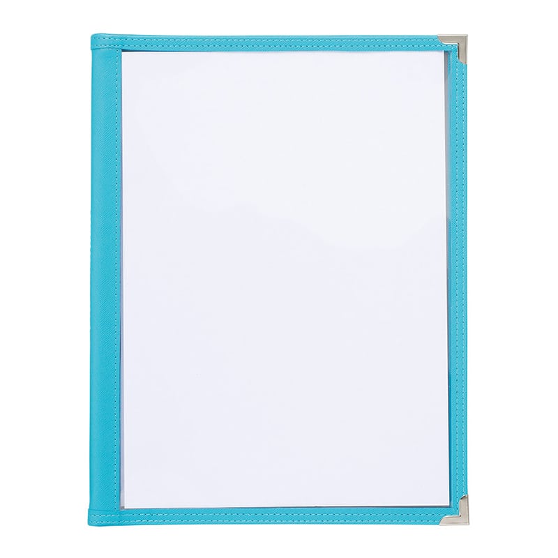 えいむ ハードクリアテーピングメニュー A4 8ページ スカイブルー HTA-48 1冊(ご注文単位1冊)【直送品】